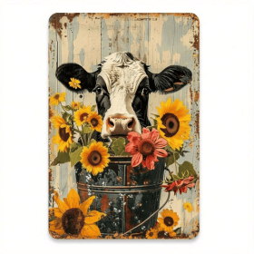 CIFbuy 8x12 Inch ( 20.3x30.5cm ) Vintage Rustic Aluminum Sign Farmhouse Sunflower for Bar (TikTok, temu pick-up service)