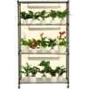 VEVOR Plant Stand with Grow Light, 4 Tier Plant Shelf with 90W Grow Light for Indoor Plants