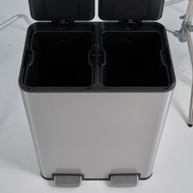 SSTC602-60L-S, Stainless Steel Kitchen Trash Can, 60L