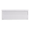 White Entryway Wall Mounted Coat Rack with 4 Dual Hooks Living Room Wooden Storage Shelf
