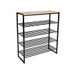 Jace 5-Tier Shoe Rack, Metal Steel, 15 Pairs of Shoes, Multi-Functional