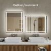 48"*36"LED Bathroom Mirror,Front-Lit and Back-Lit, Stepless Dimmable, 3 Colors CRI90+, Brightness Memory, Shatter-Proof,Anti-fog LED Vanity Mirror