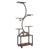 Plant Stand with Grow Lights, 8 Tiered Indoor Plant Shelf, 61" Tall Plant Stand for Indoor Plants Multiple, Metal Plant Flower Holder Stand
