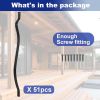 25-Pack 32.25 Inch Metal Deck Spindles, Staircase Balusters with Screws, Wavy Iron Railing for Outdoor Stair Porch